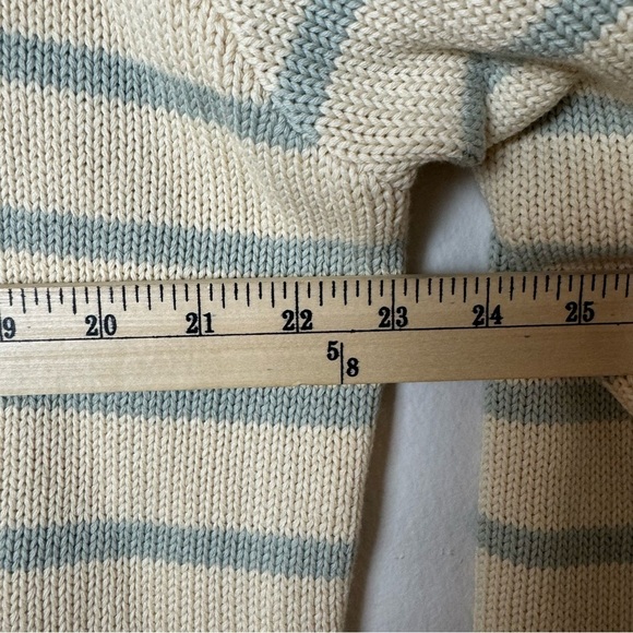 John Galt White & Grey Thin Striped Brianna Sweater - Picture 10 of 12